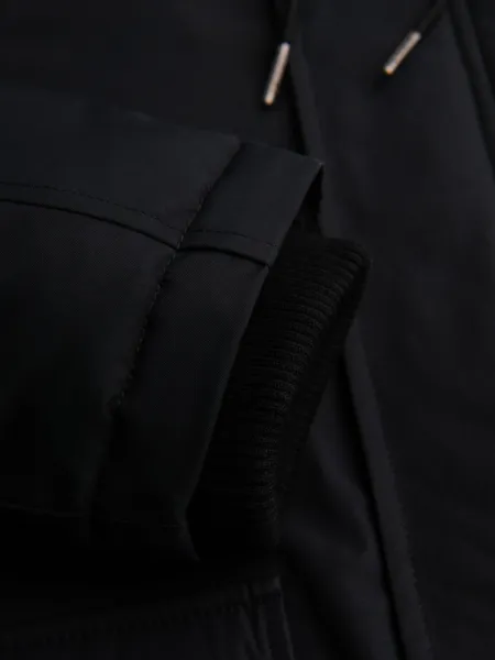 Pánska bunda s kapucňou OMBRE Jacket OM-JAPJ-0313 V-6 black