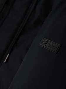 Pánska bunda s kapucňou OMBRE Jacket OM-JAPJ-0313 V-6 black