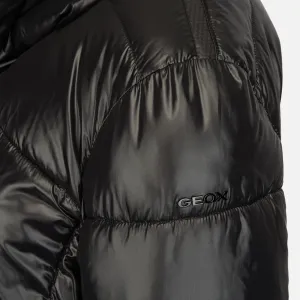 Black Women's Down Jacket Geox Serilda - Women's