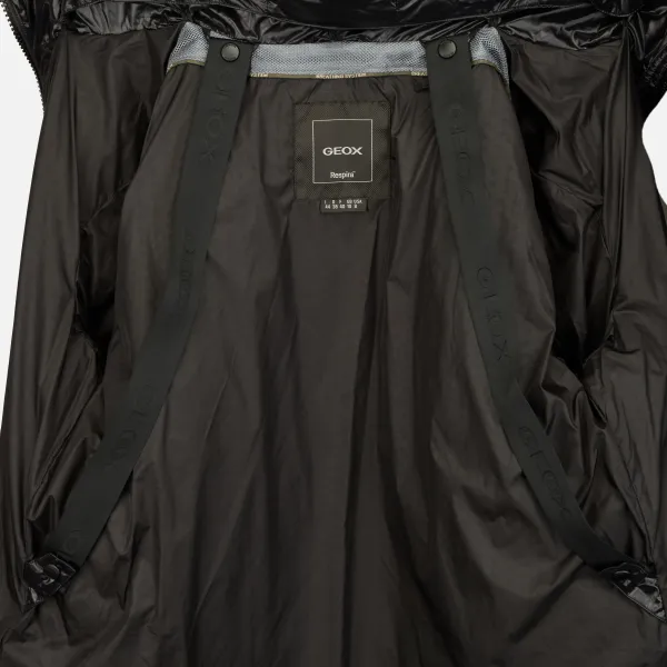 Black Women's Down Jacket Geox Serilda - Women's