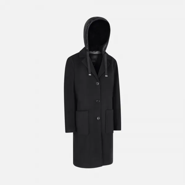 Black Women's Coat Geox Doralea - Women's