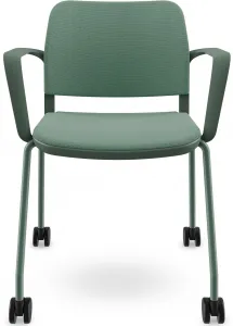 LD SEATING Konferenčná stolička DUO,DU-03-N12,RU60, zelená kostra, celočalúnená