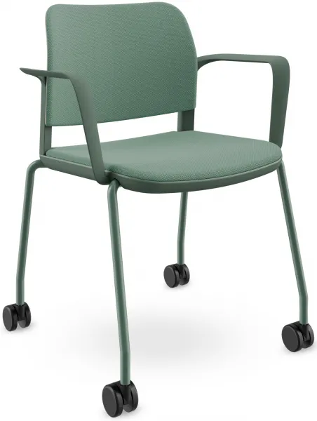 LD SEATING Konferenčná stolička DUO,DU-03-N12,RU60, zelená kostra, celočalúnená