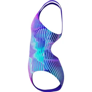 Speedo SPLASHBACK Dievčenské jednodielne športové plavky, fialová, veľkosť 9-10Y