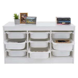 Organizér s úložnými boxami, biela, TRIMAL