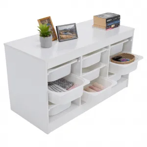 Organizér s úložnými boxami, biela, TRIMAL