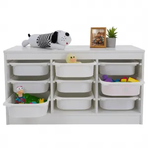 Organizér s úložnými boxami, biela, TRIMAL