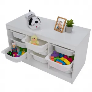 Organizér s úložnými boxami, biela, TRIMAL