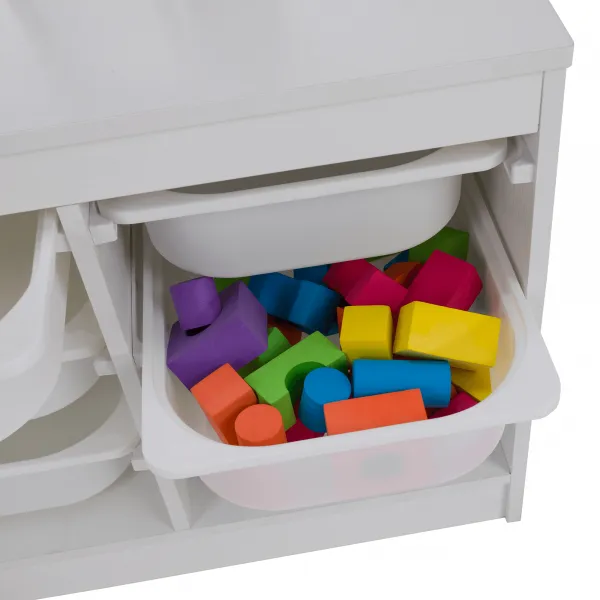 Organizér s úložnými boxami, biela, TRIMAL