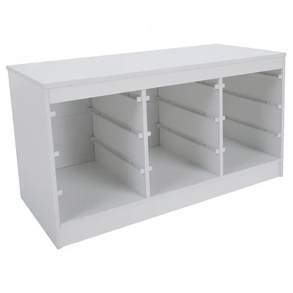 Organizér s úložnými boxami, biela, TRIMAL