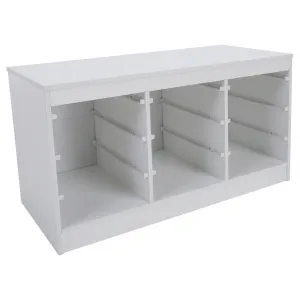 Organizér s úložnými boxami, biela, TRIMAL
