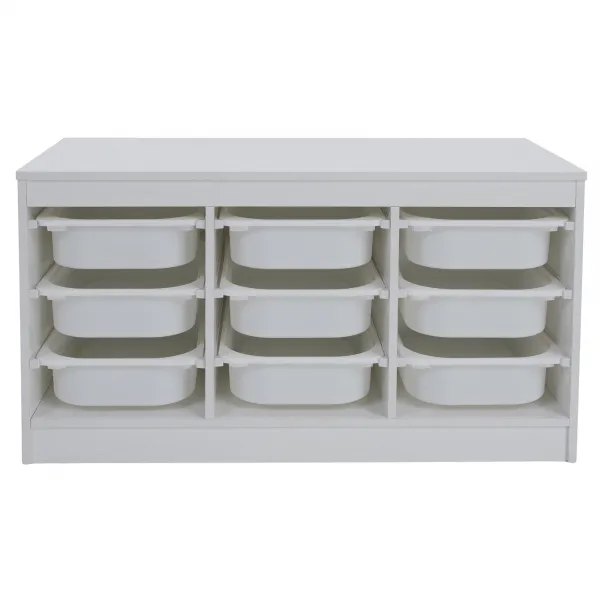 Organizér s úložnými boxami, biela, TRIMAL
