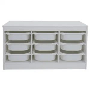 Organizér s úložnými boxami, biela, TRIMAL