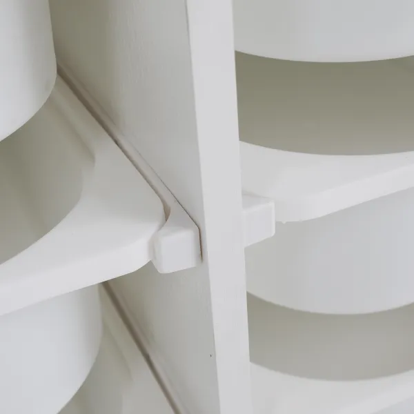 Organizér s úložnými boxami, biela, TRIMAL