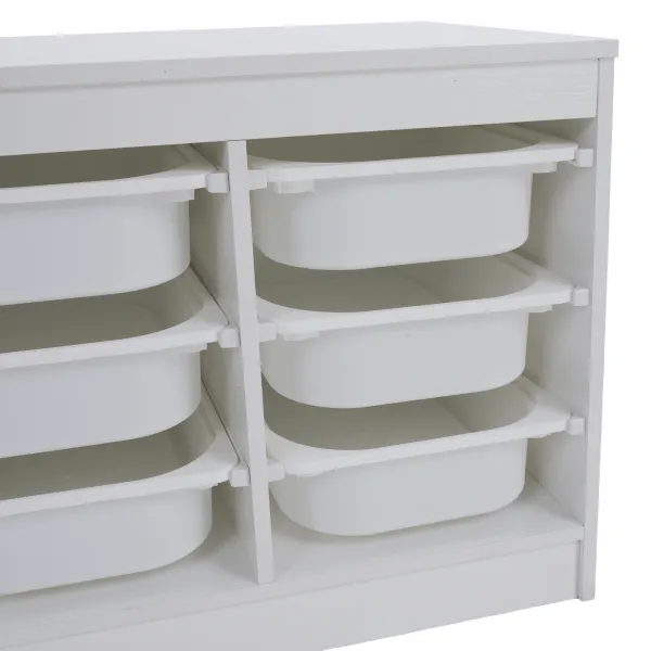 Organizér s úložnými boxami, biela, TRIMAL