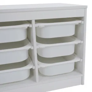 Organizér s úložnými boxami, biela, TRIMAL