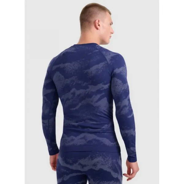 Pánske termo tričko s dlhým rukávom 4F SEAMLESS UNDERWEAR M227-WAW25USEAM227-32A DENIM ALLOVER