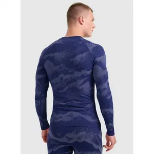 Pánske termo tričko s dlhým rukávom 4F SEAMLESS UNDERWEAR M227-WAW25USEAM227-32A DENIM ALLOVER