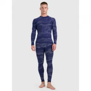 Pánske termo tričko s dlhým rukávom 4F SEAMLESS UNDERWEAR M227-WAW25USEAM227-32A DENIM ALLOVER