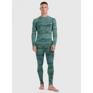Pánske termo tričko s dlhým rukávom 4F SEAMLESS UNDERWEAR M227-WAW25USEAM227-44A-OLIVE ALLOVER