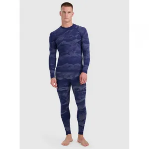 Pánske termo nohavice 4F SEAMLESS UNDERWEAR M228-WAW25USEAM228-32A DENIM ALLOVER