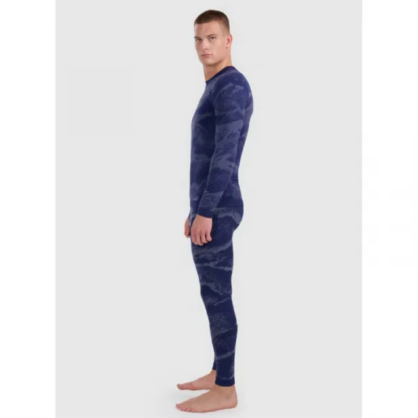 Pánske termo nohavice 4F SEAMLESS UNDERWEAR M228-WAW25USEAM228-32A DENIM ALLOVER