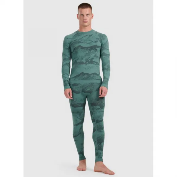 Pánske termo nohavice 4F SEAMLESS UNDERWEAR M228-WAW25USEAM228-44A-OLIVE ALLOVER