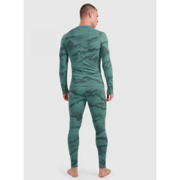 Pánske termo nohavice 4F SEAMLESS UNDERWEAR M228-WAW25USEAM228-44A-OLIVE ALLOVER