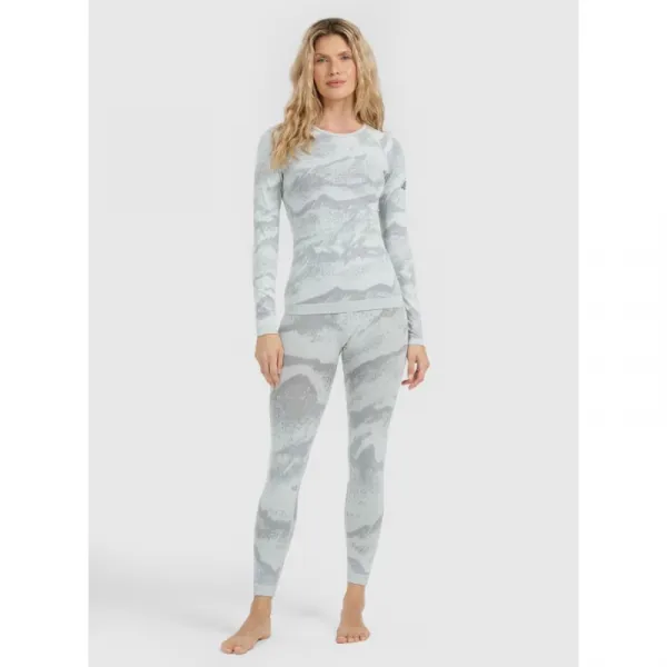 Dámske termo nohavice 4F SEAMLESS UNDERWEAR F209-WAW25USEAF209-11A-OFF WHITE ALLOVER