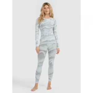 Dámske termo nohavice 4F SEAMLESS UNDERWEAR F209-WAW25USEAF209-11A-OFF WHITE ALLOVER