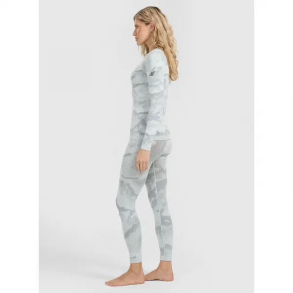Dámske termo nohavice 4F SEAMLESS UNDERWEAR F209-WAW25USEAF209-11A-OFF WHITE ALLOVER