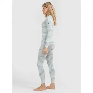 Dámske termo nohavice 4F SEAMLESS UNDERWEAR F209-WAW25USEAF209-11A-OFF WHITE ALLOVER