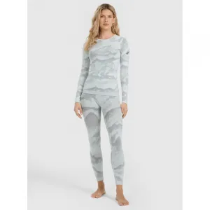 Dámske termo nohavice 4F SEAMLESS UNDERWEAR F209-WAW25USEAF209-11A-OFF WHITE ALLOVER