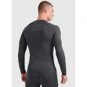 Pánske termo tričko s dlhým rukávom 4F SEAMLESS UNDERWEAR M237-WAW25USEAM237-21M-BLACK MELANGE