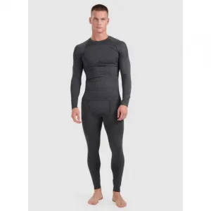 Pánske termo tričko s dlhým rukávom 4F SEAMLESS UNDERWEAR M237-WAW25USEAM237-21M-BLACK MELANGE