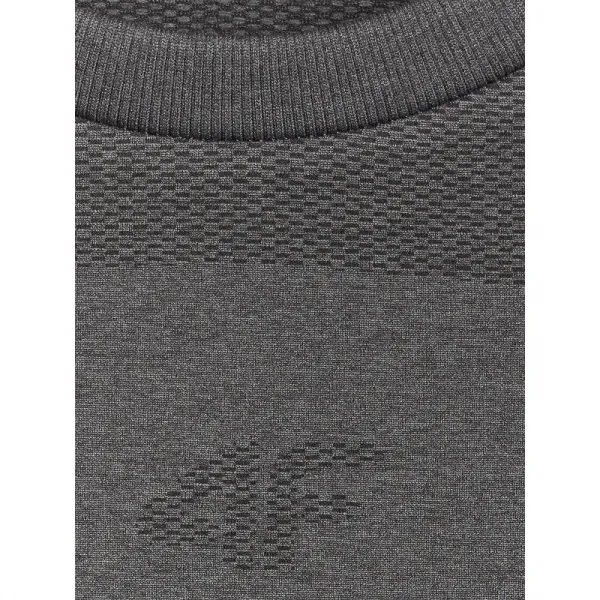 Pánske termo tričko s dlhým rukávom 4F SEAMLESS UNDERWEAR M237-WAW25USEAM237-21M-BLACK MELANGE