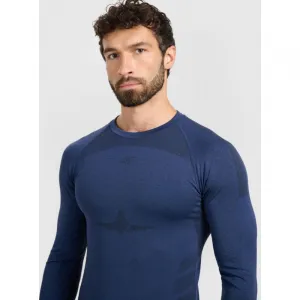 Pánske termo tričko s dlhým rukávom 4F SEAMLESS UNDERWEAR M237-WAW25USEAM237-31M-NAVY MELANGE