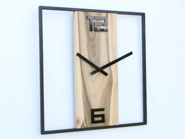 ModernClock Nástenné hodiny Woody 33 cm orech/čierne