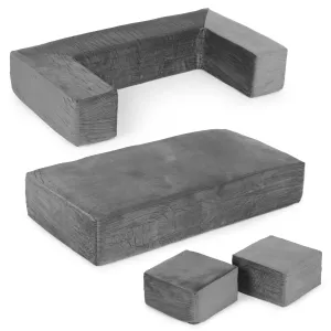 ECOTOYS Dětská modulární pohovka DIY 4 díly šedá