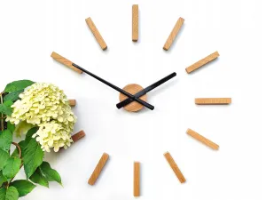 ModernClock Nástenné samolepiace hodiny Boston 60 cm dub prírodný