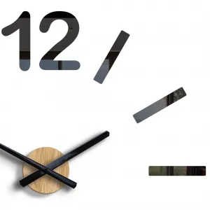 ModernClock Nástenné samolepiace hodiny Les 60 cm čierne