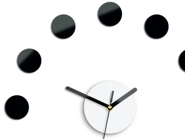 ModernClock Nástenné samolepiace hodiny Rio 40 cm čierne/biele
