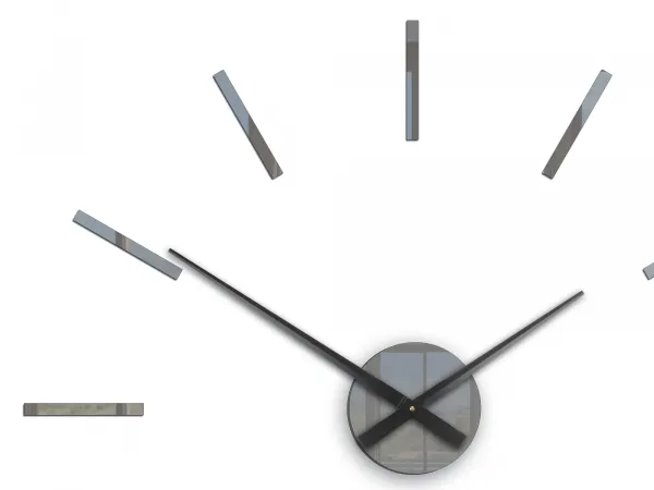 ModernClock Nástenné samolepiace hodiny Solo 65 cm sivé