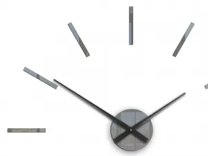 ModernClock Nástenné samolepiace hodiny Solo 65 cm sivé