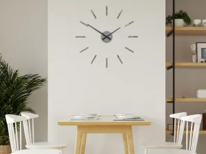 ModernClock Nástenné samolepiace hodiny Solo 65 cm sivé