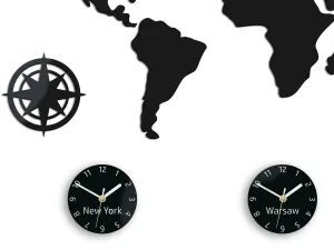 ModernClock Nástenné samolepiace hodiny Swiet 100x56 cm čierne