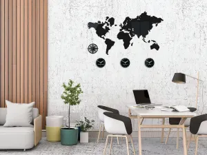ModernClock Nástenné samolepiace hodiny Swiet 100x56 cm čierne