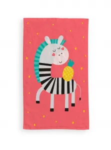 Faro Detský bavlnený uterák KIDS Zebra 30x50 cm ružový