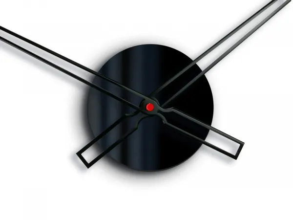 ModernClock Nástenné samolepiace hodiny Vito 75 cm čierne