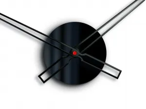 ModernClock Nástenné samolepiace hodiny Vito 75 cm čierne